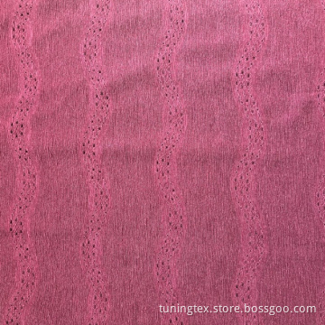 Polyester Knitted Crinkle Fabric With Hollow